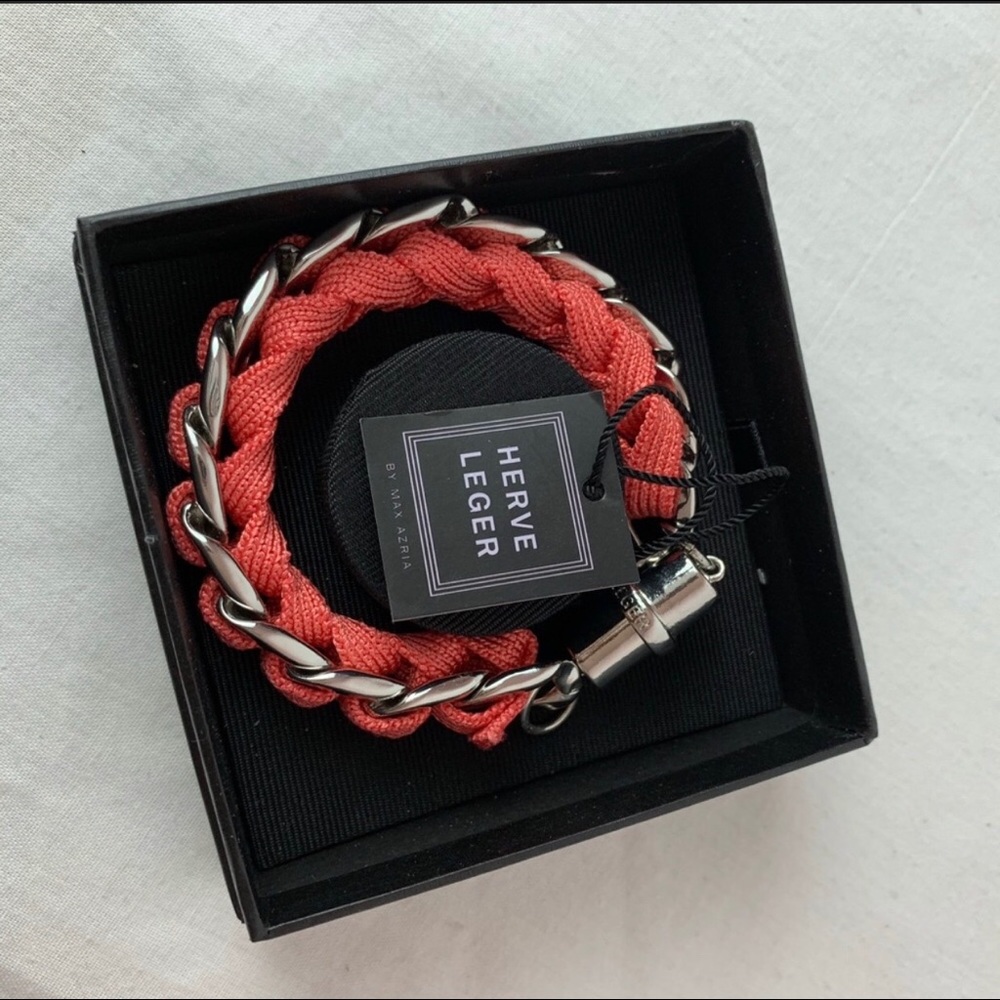 BRAND NEW HERVE LEGER  CHUNKY BRACELET ORANGE ✨